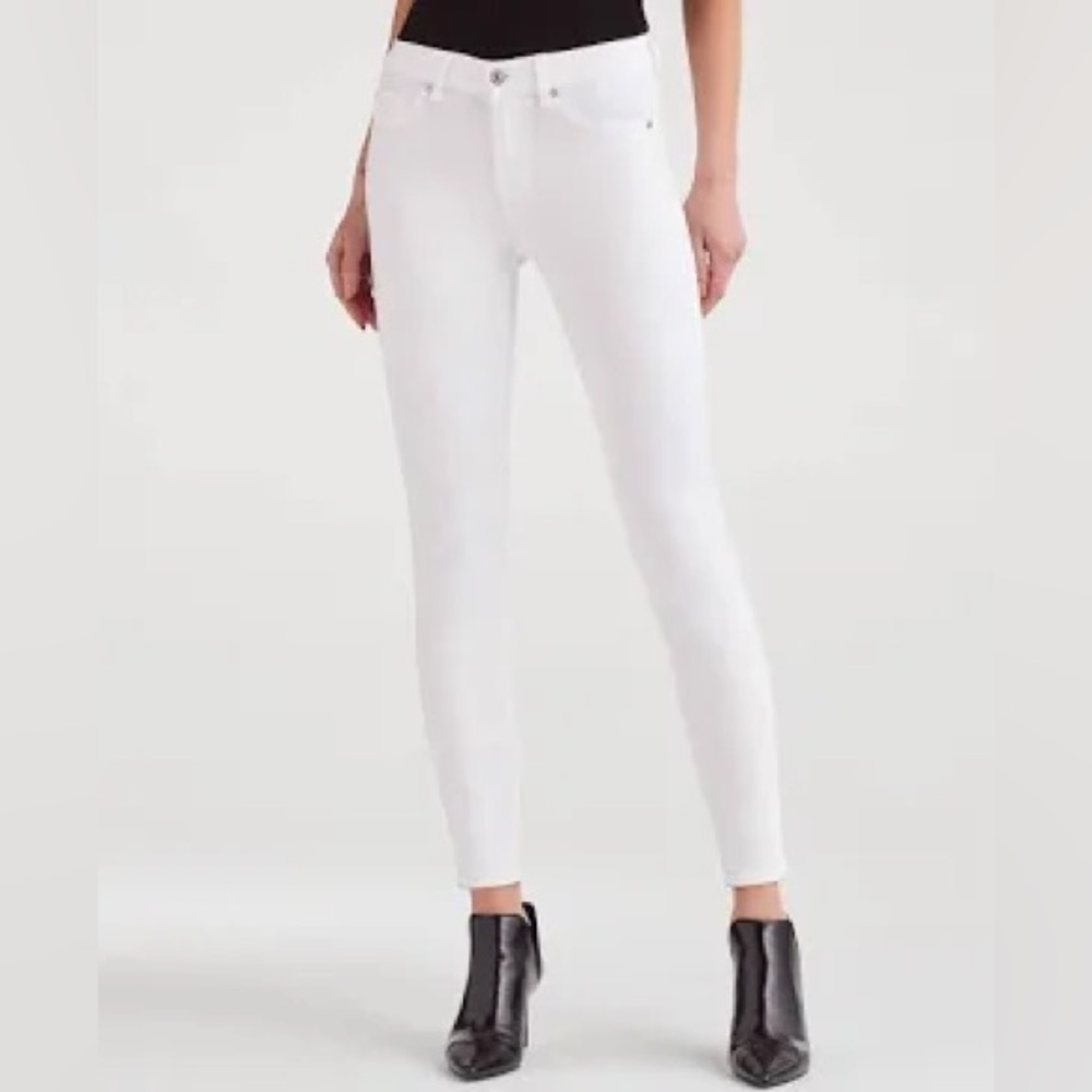 7 For All Mankind White Jeans Stretch